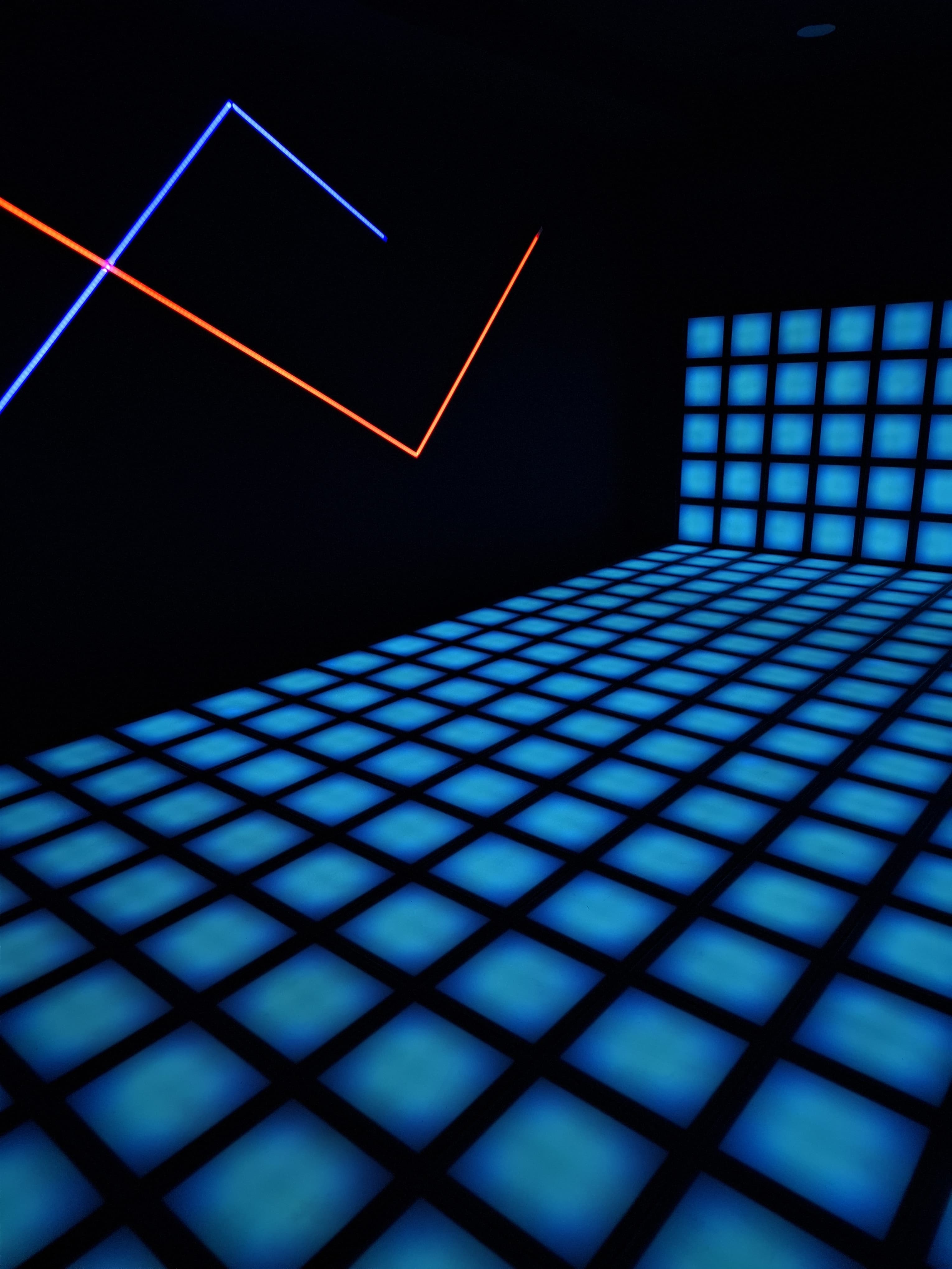 Floor is Lava interactive LED floor game in action